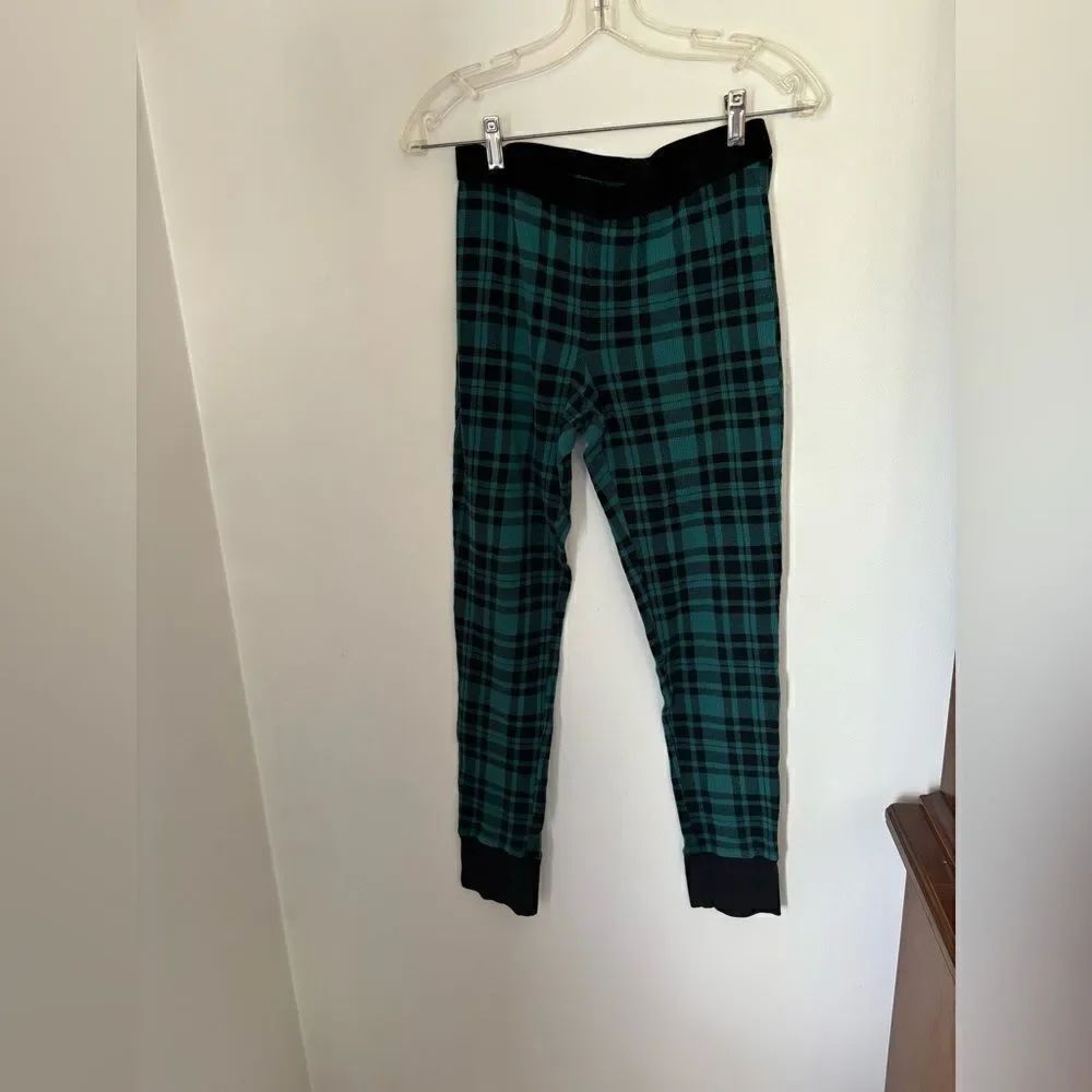 Victoria's Secret Plaid Pajama Pants Women's Medium Green Black